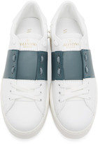 Thumbnail for your product : Valentino White and Blue Garavani Open Sneakers