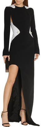 Thierry Mugler Cutout Two-Tone Cady Gown