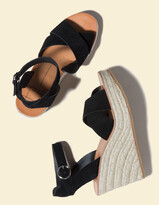Thumbnail for your product : Dolce Vita Pello Black Suede Womens Espadrille Wedges
