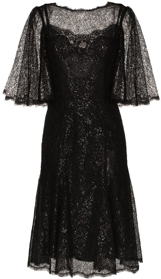 Dolce And Gabbana Lace Trim Dress | Shop the world's largest 