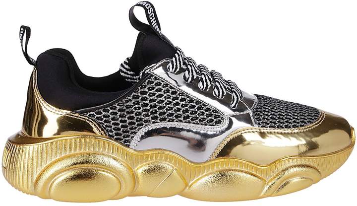 gold chunky sneakers