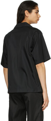 Prada Black Re-Nylon Gabardine Short Sleeve Shirt