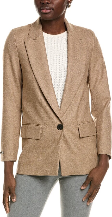 Camel Wool Blazer ShopStyle
