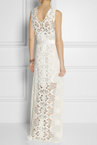 Thumbnail for your product : Miguelina Eve crocheted cotton-lace maxi dress