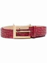Thumbnail for your product : Gianfranco Ferré Pre-Owned 1990s Crocodile-Embossed Buckle Belt