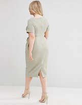 Thumbnail for your product : ASOS Curve CURVE Midi Wiggle Dress In Texture