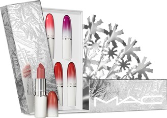 M·A·C Frostbitten Kiss Full-Size Lustreglass Lipstick Set $130 Value