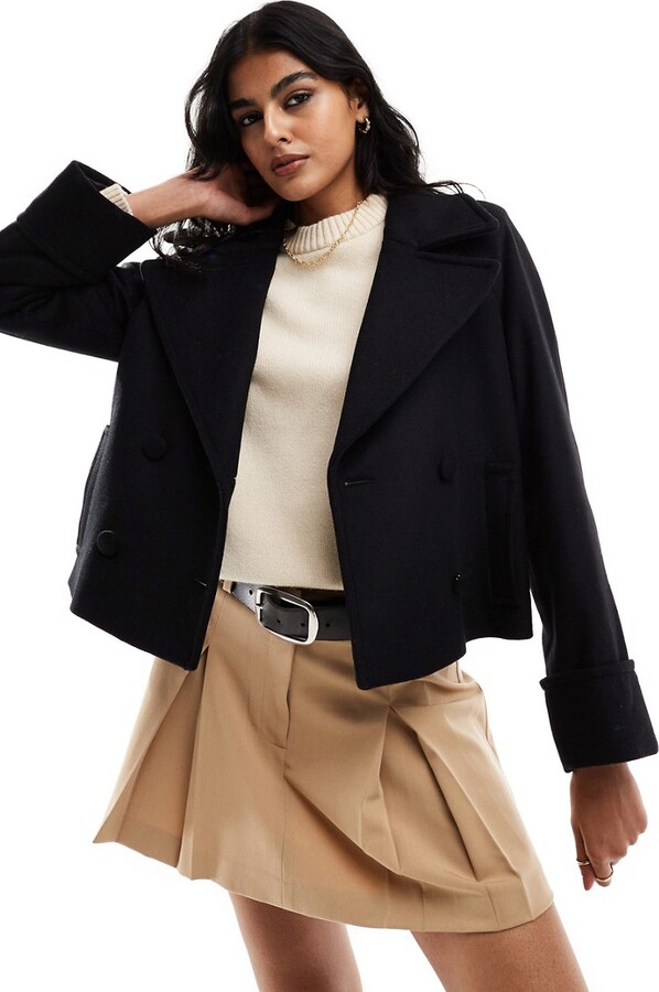 Cropped Wool Blazer And Other Stories Blazer And Other Stories