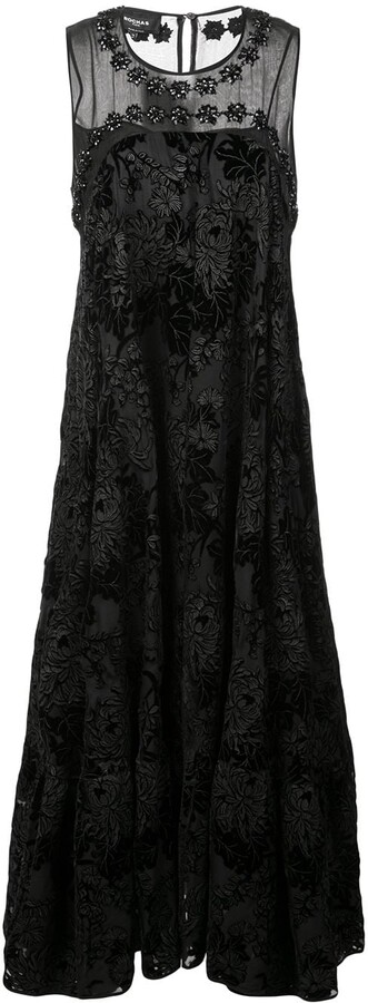 black brocade gown