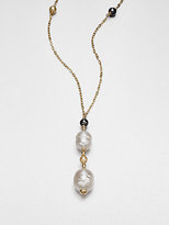 Thumbnail for your product : Majorica 12MM-16MM White Baroque & 6MM Champange Pearl Pendant Necklace