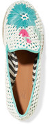 Thumbnail for your product : M Missoni Raffia and twill espadrille slippers