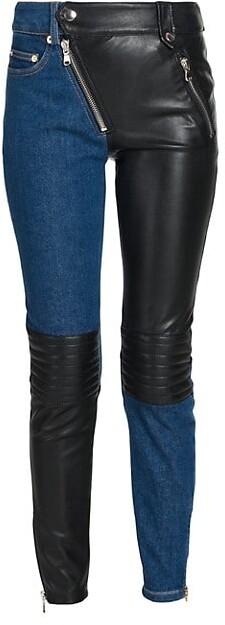 Black Leather Skinny Jeans | Shop the world's largest collection of fashion  | ShopStyle UK