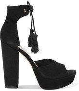 Thumbnail for your product : Zimmermann Tasseled Suede Sandals