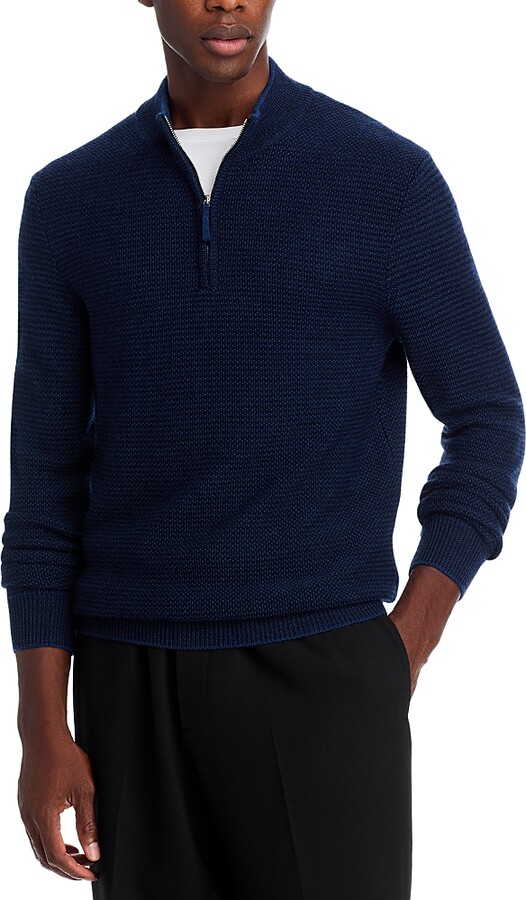 Jack Victor Birdseye Knit Quarter Zip Sweater