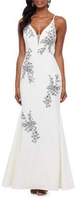 Xscape Evenings Embellished Floral Evening Gown