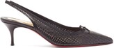 Thumbnail for your product : Christian Louboutin Hall Sling 55 Perforated-leather Slingback Pumps