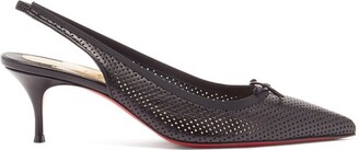Christian Louboutin Hall Sling 55 Perforated-leather Slingback Pumps