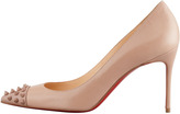 Thumbnail for your product : Christian Louboutin Geo Spike-Capped Red-Sole Pump, Nude