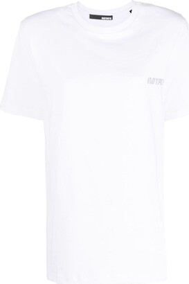 Rotate by Birger Christensen crystal-embellished organic-cotton T-shirt