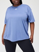 Thumbnail for your product : adidas Plus Size Training HEAT.RDY 3-Stripes T-Shirt - Violet