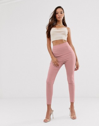 ASOS DESIGN high waist trousers in skinny fit - ShopStyle