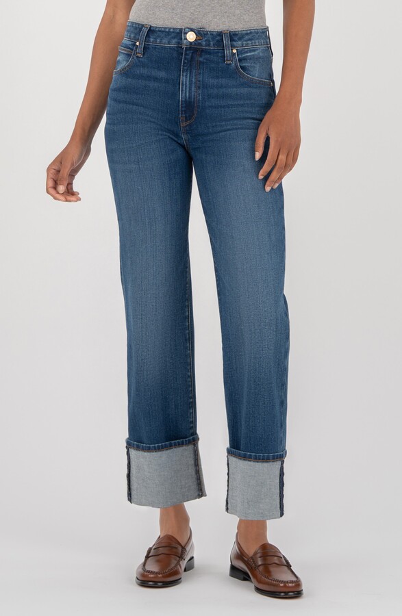 KUT from the Kloth Sienna High Waist Relaxed Straight Leg Jeans