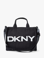 Thumbnail for your product : DKNY Emilee Logo Large Canvas Tote Bag, Black/White