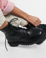 Thumbnail for your product : Raid Vinita flat chunky lace up ankle boots in black