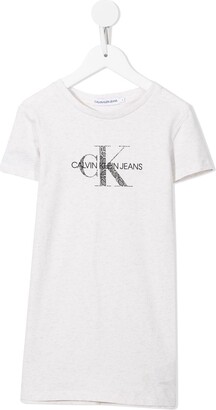 Calvin Klein Kids logo-print T-shirt dress