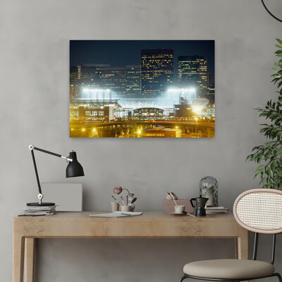 Coors Field Lit Up At Night Denver Colorado Usa Abstract Contemporary Architecture City Art