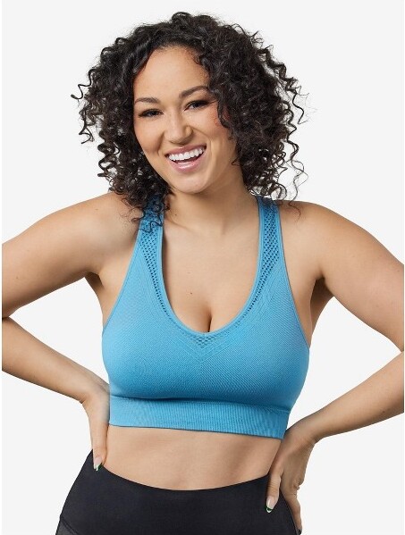 Women's Seamless Medium Support Cami Midline Sports Bra - All In Motion™  White 3x : Target