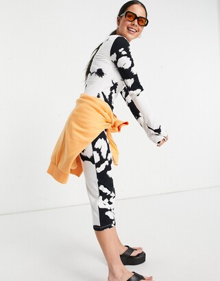 Finders Keepers Cow Print Midi Dress