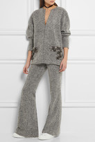 Thumbnail for your product : By Malene Birger Vassionah Boiled Wool-blend Flared Pants - Gray