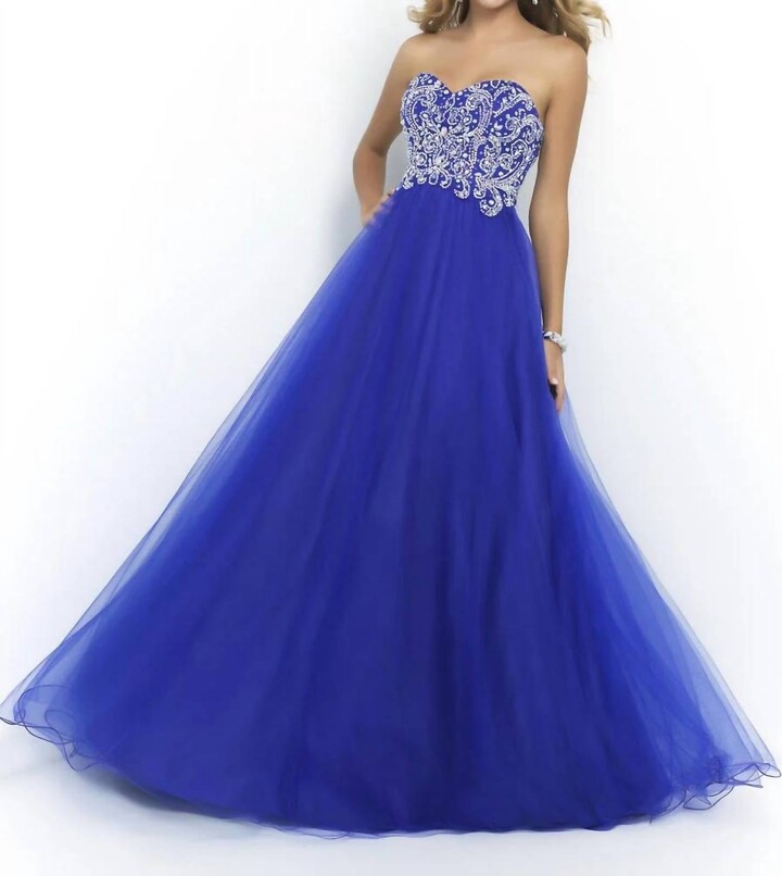 Blush Prom Lace Up Back Beaded Ball Gown In Amethyst
