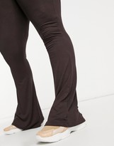 Thumbnail for your product : Daisy Street Plus flares in chocolate