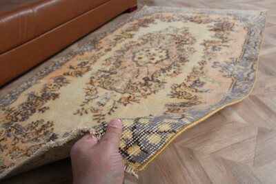 Bungalow Rose Handmade Traditional Oriental Decor Turkish Area Rug With Elegant Floral Design In Beige And Gray Tones Ideal For Living Room