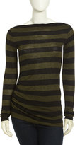 Thumbnail for your product : James Perse Camper Long Sleeve Striped Top