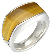 Thumbnail for your product : David Yurman Tiger Eye & Sterling Silver Band Ring