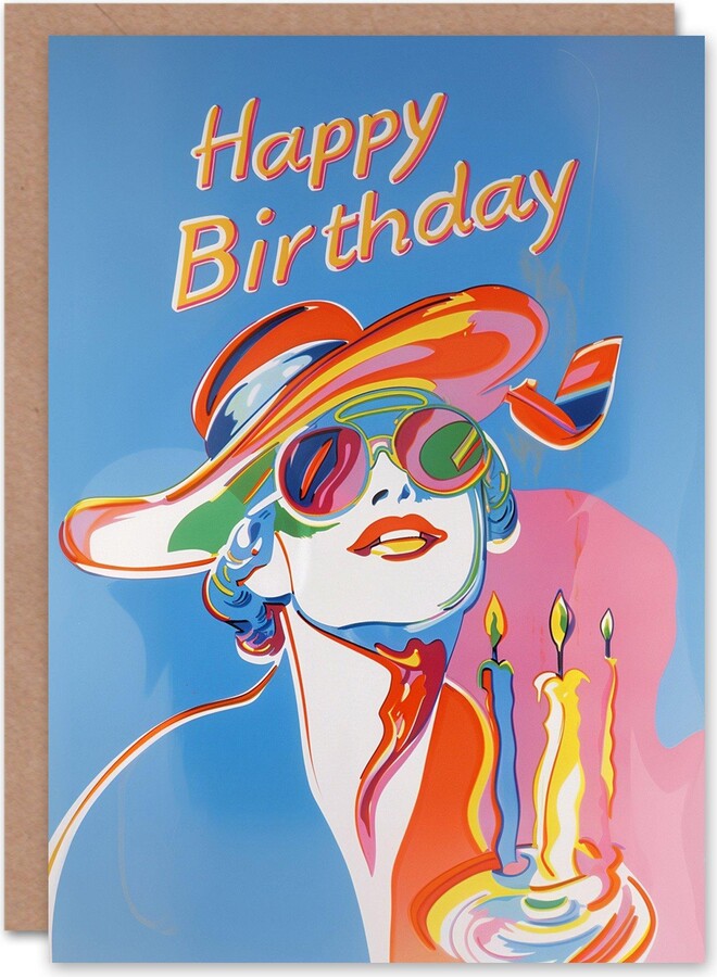 Artery8 Birthday Card - Cheerful Singing Birds Colourful Design For Her, Gran, Sister, Daughter (17.5x12.5cm)