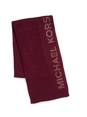 Michael Kors Heat Seal Studded Logo Scarf
