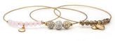 Thumbnail for your product : LONNA & LILLY Mixed Charm and Bead Bangle Bracelet Set