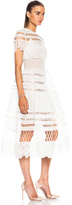 Thumbnail for your product : Zimmermann Riot Eyelet Bell Nylon-Blend Dress in White
