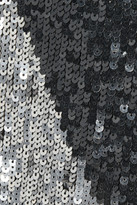 Thumbnail for your product : retrofete Stella Asymmetric Two-tone Sequined Chiffon Slip Dress