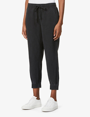 Bella Dahl Easy cropped mid-rise woven jogging bottoms