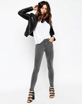 Thumbnail for your product : ASOS Ridley High Waist Skinny Jeans in Slated Gray