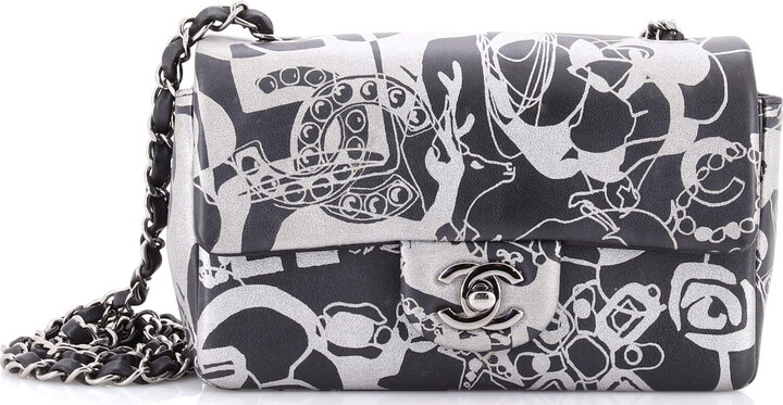 Chanel Classic Single Flap Bag Printed Lambskin Mini