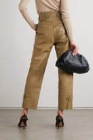 Thumbnail for your product : Petar Petrov Hunter Leather Straight-leg Pants - Brown