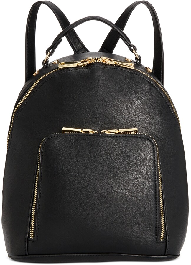 Binca Cork Backpack In Black And Gold - Eluxe Exclusives