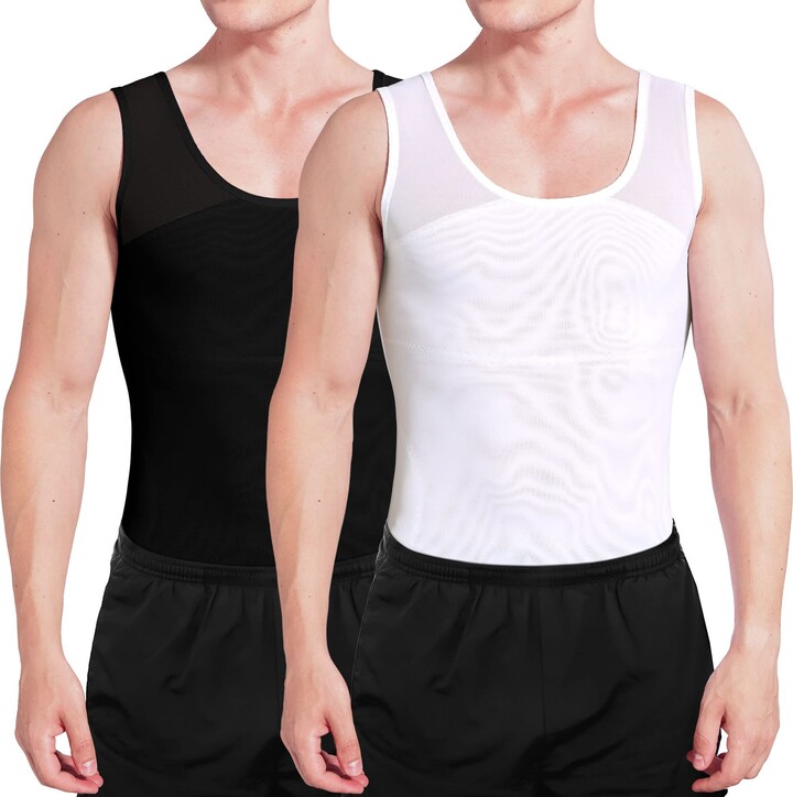 Rheane Confidence Booster Men's Chest Compression Shirt (M-3XL