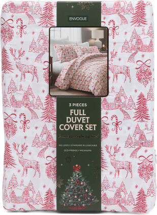 TJMAXX Christmas Toile Duvet Set, Polyester